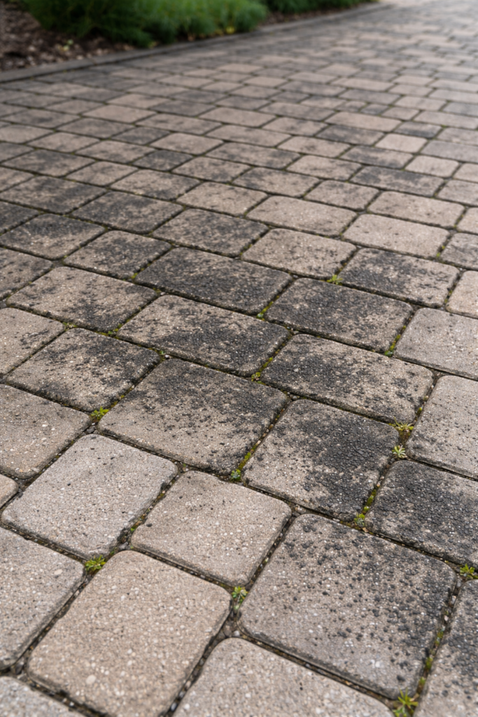 czarny nalot na kostce